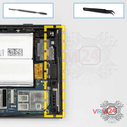 How to disassemble Sony Xperia XZ1, Step 10/1