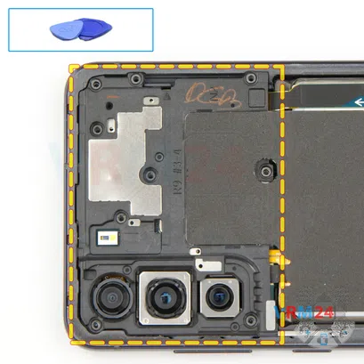 Como desmontar Samsung Galaxy S21 FE SM-G990 por si mesmo, Passo 5/1