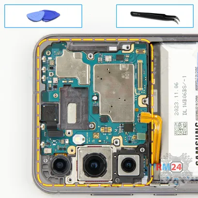 Как разобрать Samsung Galaxy S23 FE SM-S711, Шаг 16/1