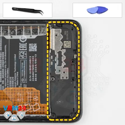 How to disassemble Xiaomi Redmi Note 14 Pro, Step 8/1