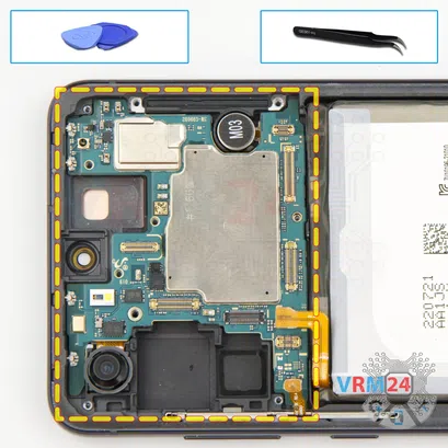 Cómo desmontar Samsung Galaxy S21 FE SM-G990, Paso 16/1