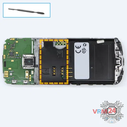 How to disassemble Nokia 6700 Classic RM-470, Step 9/1