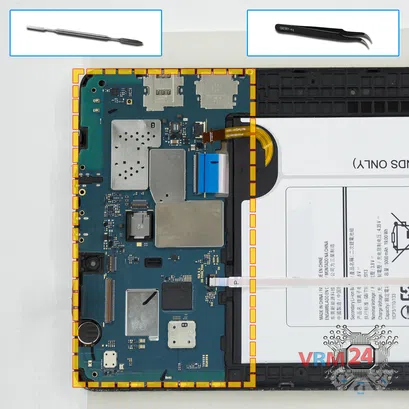 Cómo desmontar Samsung Galaxy Tab E 9.6'' SM-T561, Paso 7/1