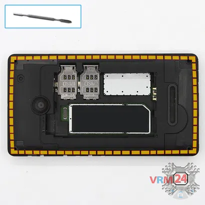 How to disassemble Microsoft Lumia 435 DS RM-1069, Step 4/1