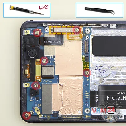 How to disassemble Nokia 6 (2017) TA-1021, Step 13/1