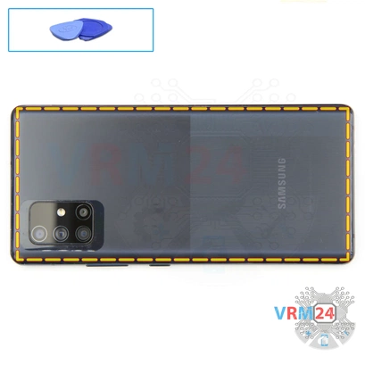 Cómo desmontar Samsung Galaxy A71 5G SM-A7160, Paso 3/1