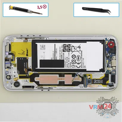 How to disassemble Samsung Galaxy S7 SM-G930, Step 12/1