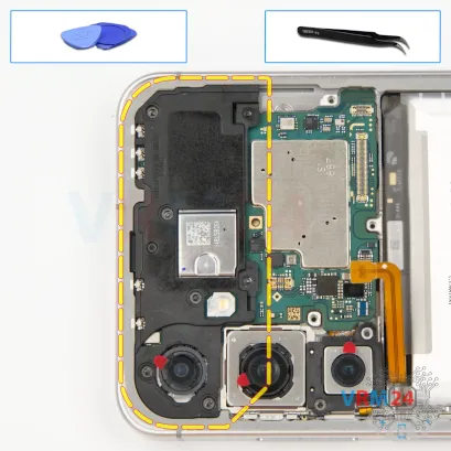 Как разобрать Samsung Galaxy S24 FE SM-S721, Шаг 15/1