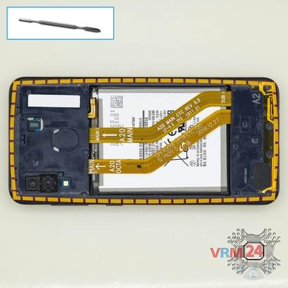 How to disassemble Samsung Galaxy A20 SM-A205, Step 5/1