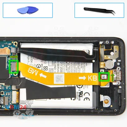 How to disassemble Asus ZenFone 8 I006D, Step 12/1