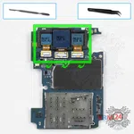 Cómo desmontar Samsung Galaxy A41 SM-A415, Paso 15/1