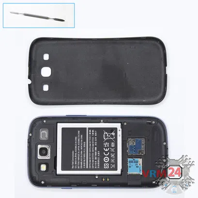 Cómo desmontar Samsung Galaxy S3 GT-i9300, Paso 1/1
