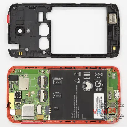 How to disassemble Lenovo S820, Step 4/2