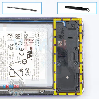 Como desmontar Samsung Galaxy A52 SM-A525 por si mesmo, Passo 8/1