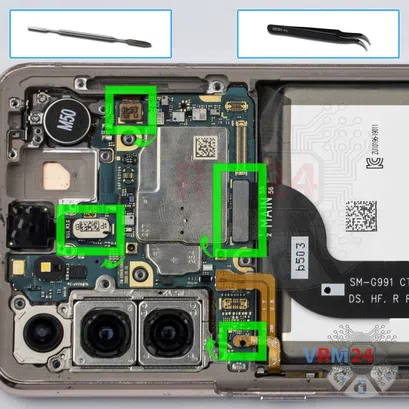 How to disassemble Samsung Galaxy S21 SM-G991, Step 12/1