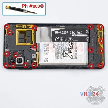 How to disassemble Samsung Galaxy A22 SM-A225, Step 4/1