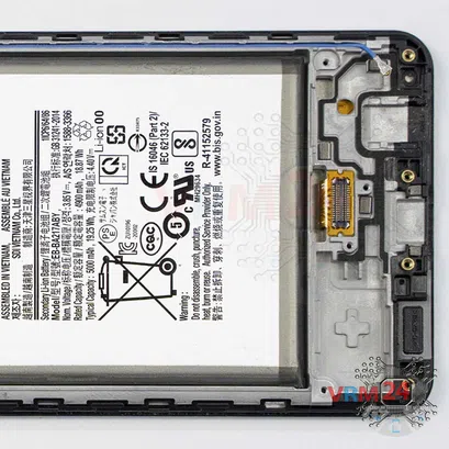 Como desmontar Samsung Galaxy A21s SM-A217 por si mesmo, Passo 16/3