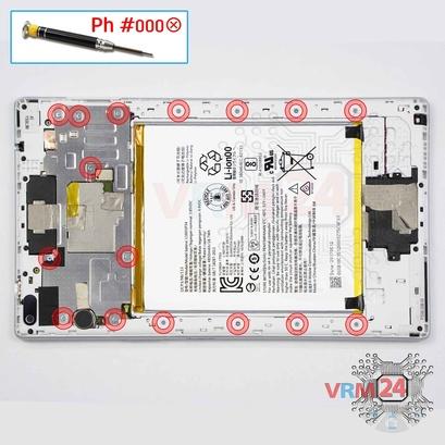 How to disassemble Lenovo Tab 4 TB-8504X, Step 4/1