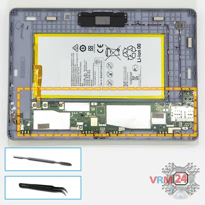 Como desmontar Huawei MediaPad T3 (10'') por si mesmo, Passo 13/1