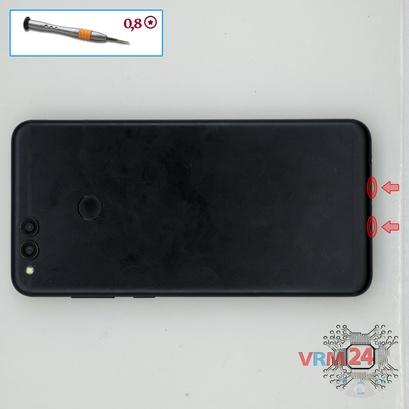 How to disassemble Huawei Honor 7X, Step 2/1