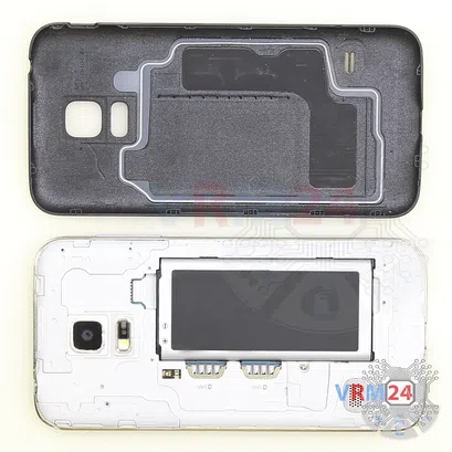 Cómo desmontar Samsung Galaxy S5 mini SM-G800, Paso 2/2