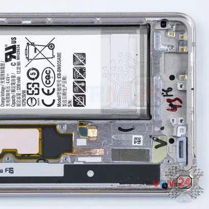 Cómo desmontar Samsung Galaxy Note FE SM-N935, Paso 15/3