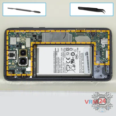 How to disassemble Samsung Galaxy S10e SM-G970, Step 10/1