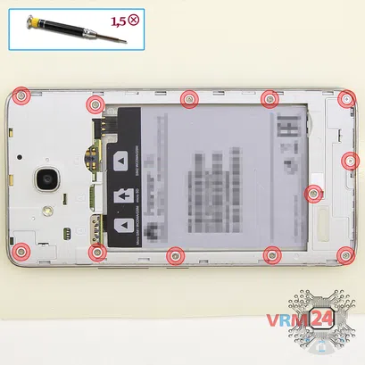 How to disassemble Huawei Honor 3X, Step 3/1