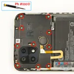 Como desmontar Xiaomi Redmi 10C por si mesmo, Passo 4/1