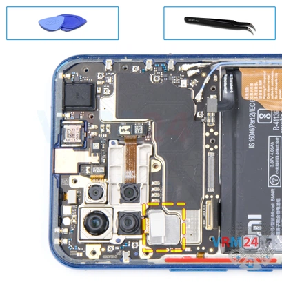 How to disassemble Xiaomi Mi 10 Lite, Step 12/1