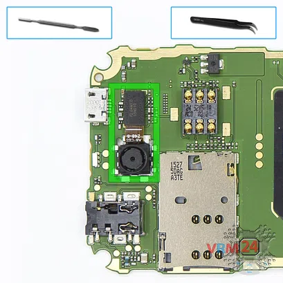How to disassemble Nokia 225 RM-1011, Step 9/1