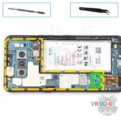 How to disassemble LG V50 ThinQ, Step 11/1