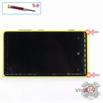 How to disassemble Nokia Lumia 920 RM-820, Step 2/1