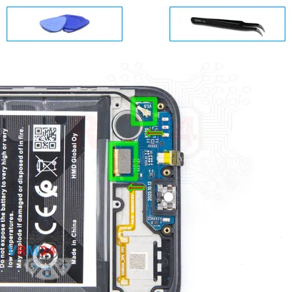 Como desmontar Nokia 1.4 TA-1322 por si mesmo, Passo 10/1