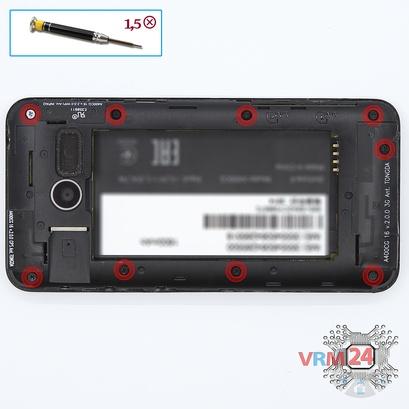 How to disassemble Asus ZenFone 4 A400CG, Step 3/1