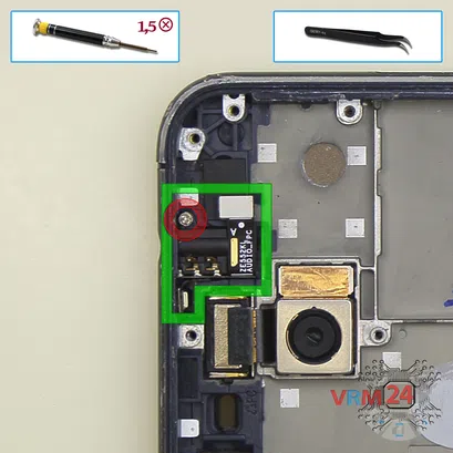 Cómo desmontar Asus ZenFone 3 ZE520KL, Paso 15/1