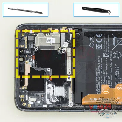 How to disassemble Huawei Mate 20 Pro, Step 25/1