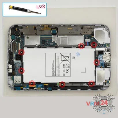 How to disassemble Samsung Galaxy Note 8.0'' GT-N5100, Step 4/1