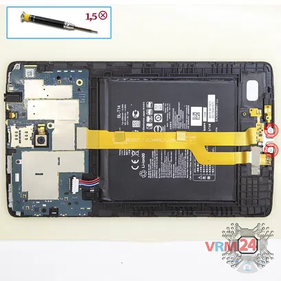 Cómo desmontar LG G Pad 8.0'' V490, Paso 4/1