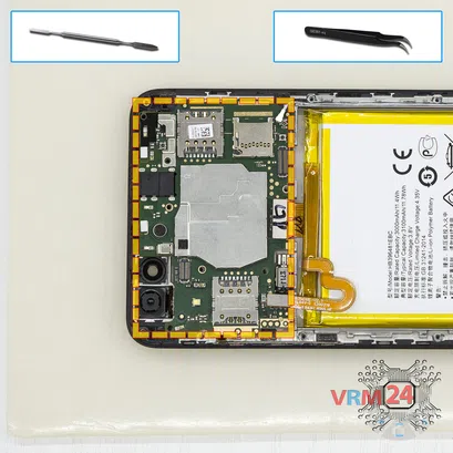 How to disassemble Huawei Y6II, Step 12/1