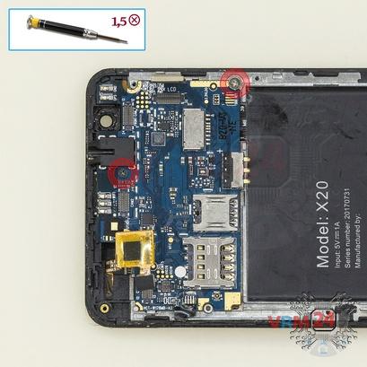 How to disassemble Doogee X20, Step 10/1
