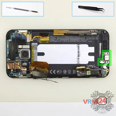 How to disassemble HTC One M9, Step 13/1