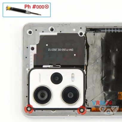 How to disassemble Xiaomi Redmi Note 12 Pro+, Step 4/1