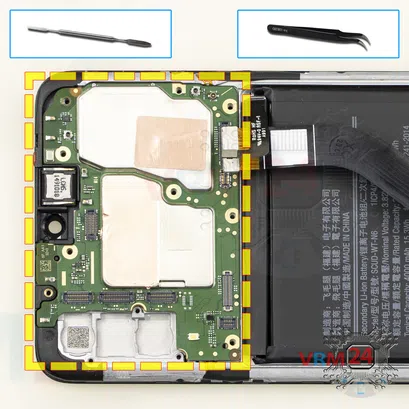 Cómo desmontar Samsung Galaxy A20s SM-A207, Paso 17/1