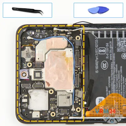 Como desmontar Xiaomi Poco X6 Pro por si mesmo, Passo 16/1