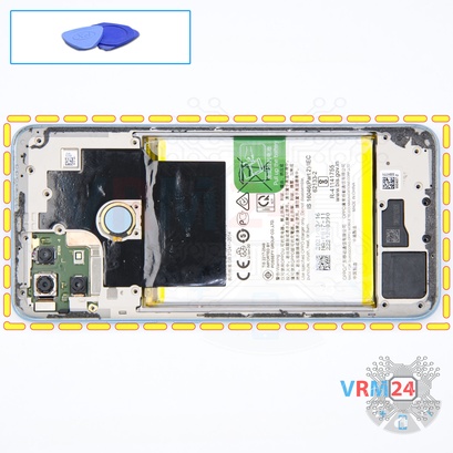 How to disassemble Oppo A15s, Step 6/1