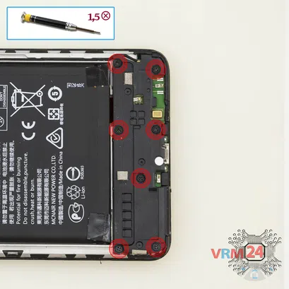 Cómo desmontar Nokia 3.1 Plus TA-1104, Paso 7/2