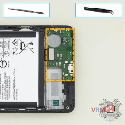 How to disassemble Nokia 5.1 TA-1075, Step 9/1
