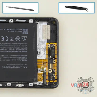 How to disassemble ZTE Nubia Z17, Step 15/1