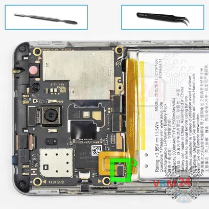 How to disassemble Asus ZenFone 3 Laser ZC551KL, Step 7/1